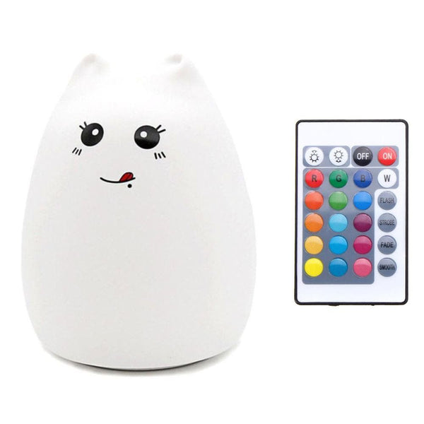 Cat Lamp Night Light ( ミ◕‿◕ミ) with Remote